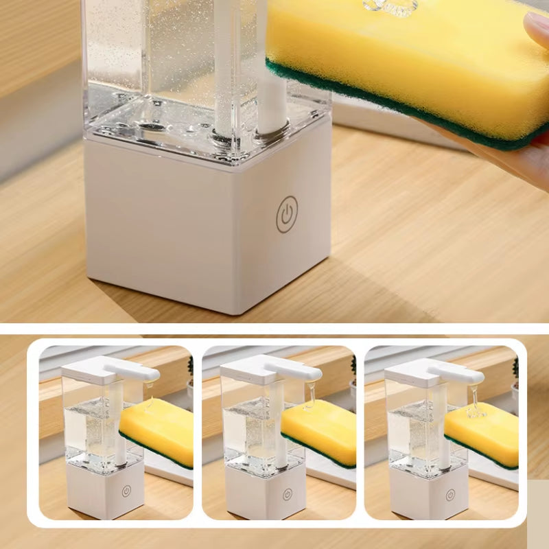 Rechargeable Automatic Sensor Soap Dispenser Touchless Liquid Dispenser for Kitchen Bathroom Hand Sanitizer Shampoo Shower