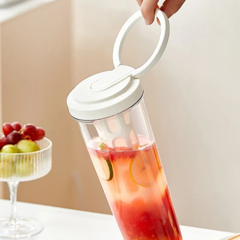 1L Manual Cold Brew Coffee Maker with Handle High-Capacity Water Bottle Summer Portable Juices Tea Fruit Coffeeware Pot