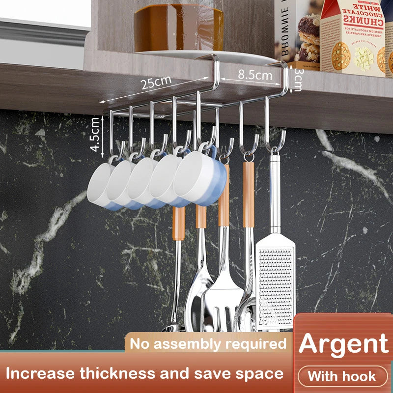 Kitchen under Cabinet Basket Storage Shelf Cutting Board Rack Kitchen Closet Rack under Desk Cabinet Office Bathroom Organizers