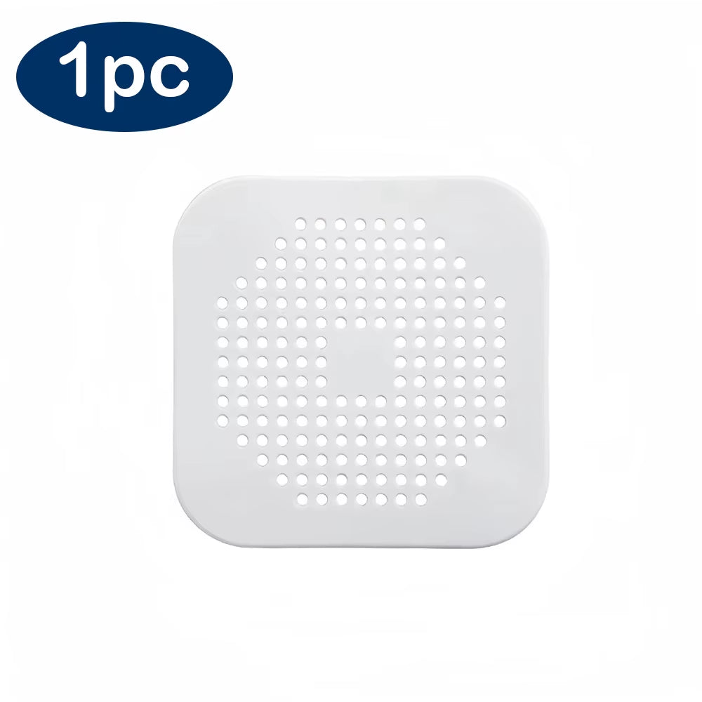 Shower Drain Cover Hair Catcher Flat Silicone Plug Stopper for Bathroom Kitchen Sink Bathtub Strainer TPR Protector