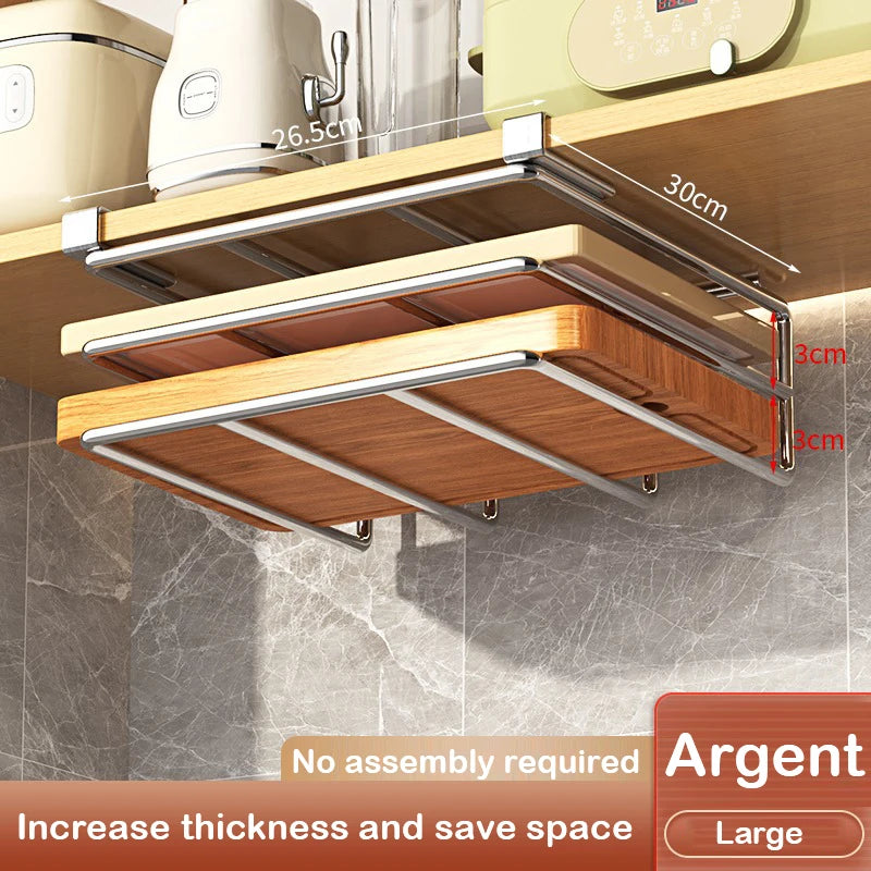 Kitchen under Cabinet Basket Storage Shelf Cutting Board Rack Kitchen Closet Rack under Desk Cabinet Office Bathroom Organizers