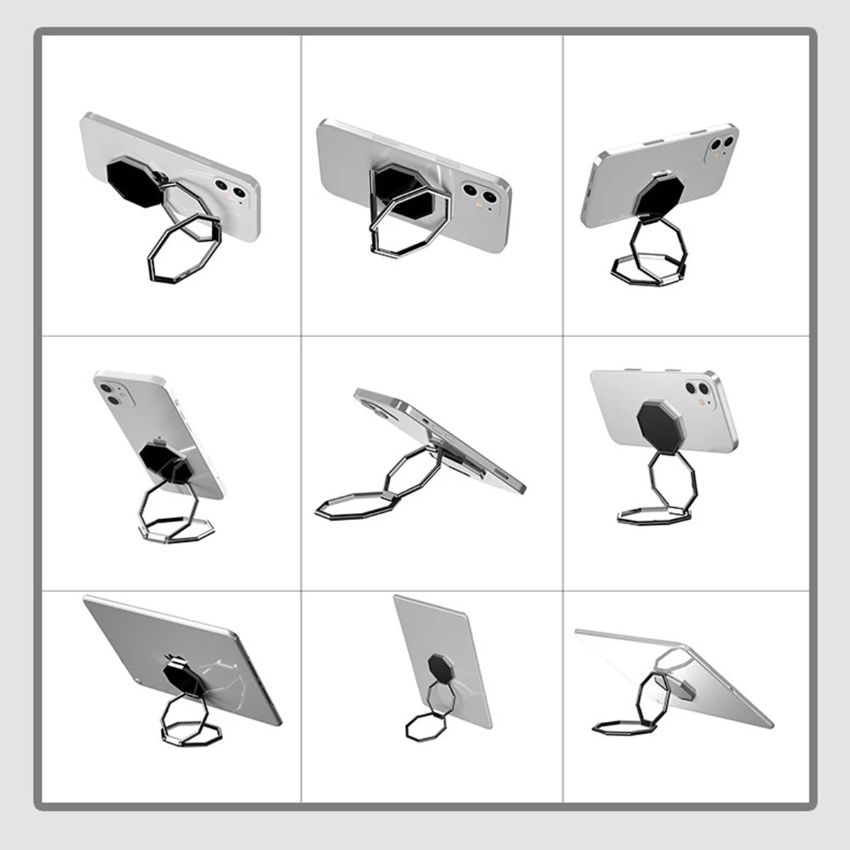 360 Rotation Mobile Phone Foldable Stand Ultra-Thin Mobile Phone Ring Stand Multi Angle Portable Desktop Gossip Metal Stand