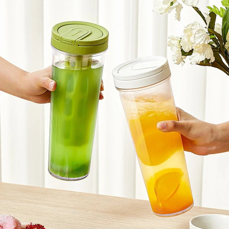 1L Manual Cold Brew Coffee Maker with Handle High-Capacity Water Bottle Summer Portable Juices Tea Fruit Coffeeware Pot
