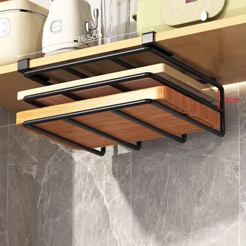 Kitchen under Cabinet Basket Storage Shelf Cutting Board Rack Kitchen Closet Rack under Desk Cabinet Office Bathroom Organizers