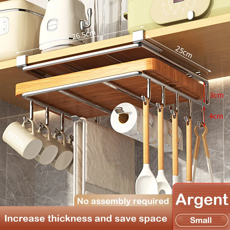 Kitchen under Cabinet Basket Storage Shelf Cutting Board Rack Kitchen Closet Rack under Desk Cabinet Office Bathroom Organizers