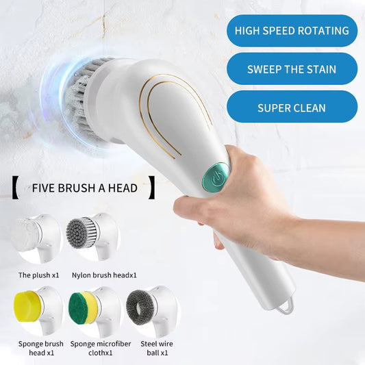 Multi-Function Kitchen Home Bathroom Cleaning Tool Automatic Cordless Electric Cleaning Brush Rechargeable Brush