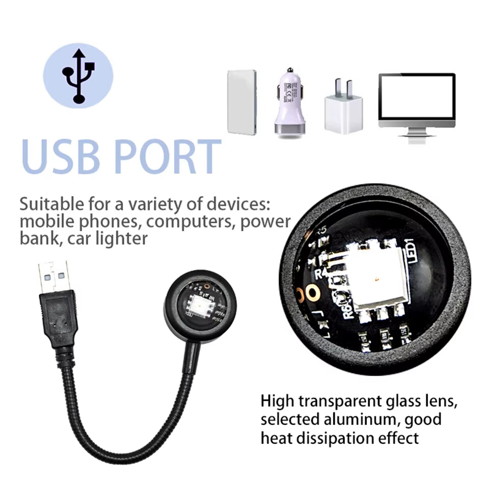 1Pc USB Sunset Lamp LED Rainbow Neon Night Light Projector Photography Wall Atmosphere Lighting for Bedroom Home Room Decor Gift